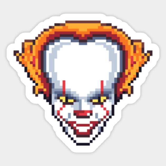 Pennywise (IT) Pixel Art - Pennywise - Sticker | TeePublic UK